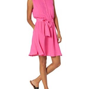 Amazon Essentials ärmlös vävd skjorta klänning för kvinnor