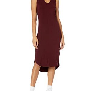 Amazon Essentials damtröja normal passform ärmlös v-ringad midi-klänning (tidigare Daily Ritual)