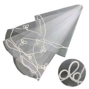 Bridal Veil Short Satin Edge Shoulder Length Veil One Layer Wedding Veil Party Veil Suitable for Wedding