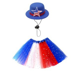 Ankstaty Kläder,Fasad Djur Utstyr | Stjärnbalettkjol Justerbar Hatt Tylklänning Färgglad 60 cm till Inomhus Poolside Gräsmatta Bröllop
